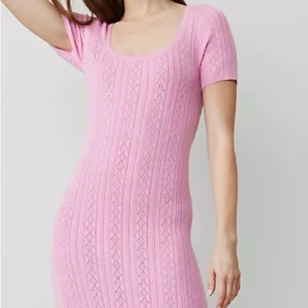 Pink Short sleeve Knit Dress